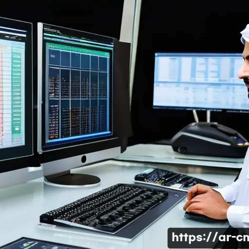 건설재료시험기사와 관련된 산업 동향 - A high-tech construction materials testing laboratory in Saudi Arabia, featuring advanced digital me...