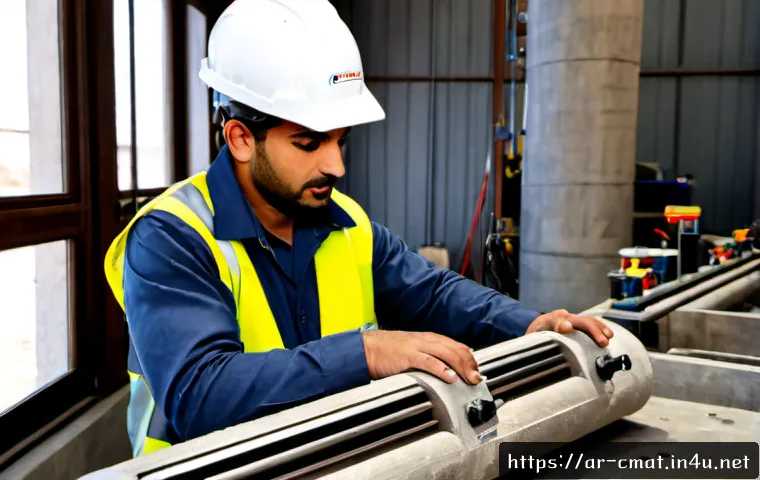 건설재료시험과 소재의 내구성 평가 - Photorealistic civil engineering materials laboratory in an Arab Gulf region setting, Middle Eastern...